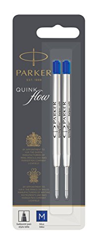 PARKER QUINKflow Ballpoint Pen Ink Refill, Medium Tip