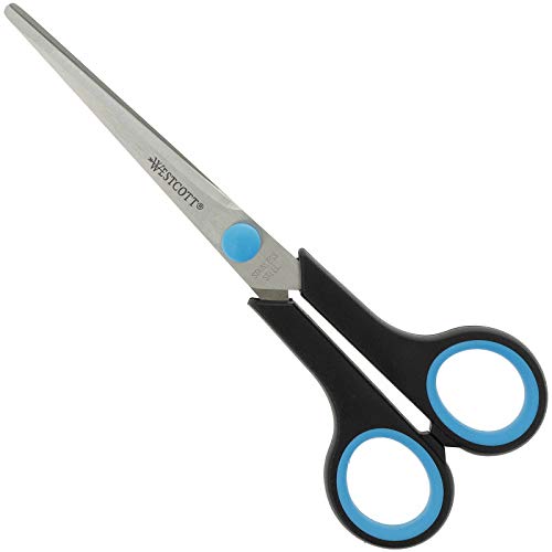 Westcott 7 inch Easy Grip Soft Grip Scissor - Black/Blue