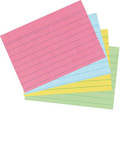 Herlitz A6 Ruled Record Card - Assorted Colours