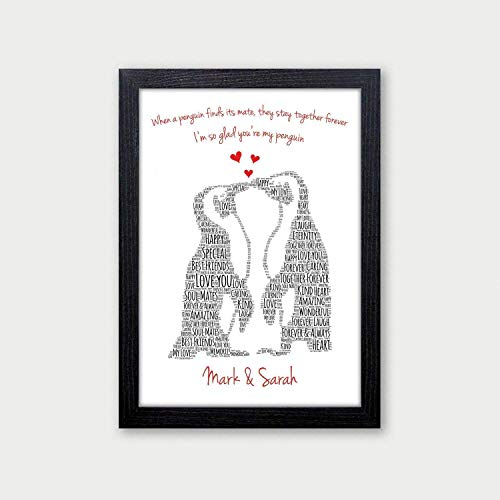 Kissing Penguins Personalised Birthday Christmas Gifts