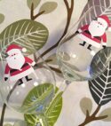 Father Christmas Santa Claus Glass Cup Stickers