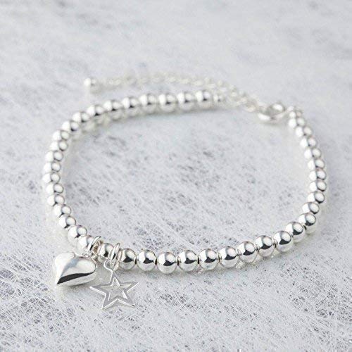 Silver Color Beads Bracelet For Women/Girls