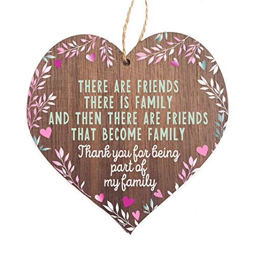 Friends plaque Friends that are family wooden heart