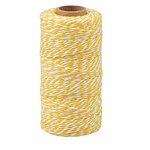 jijAcraft Yellow and White String Cotton Craft String Twine