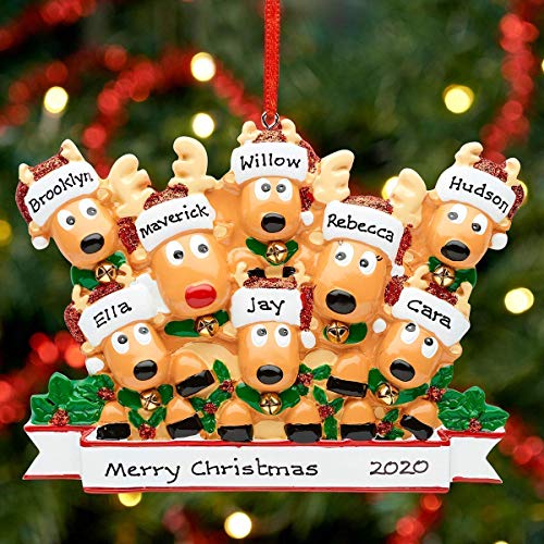 Personalised Family Christmas Xmas Tree Bauble Decoration