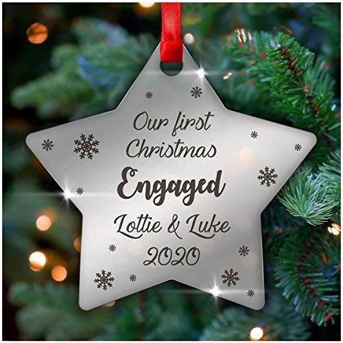 Our First Christmas Engaged Decoration Ornament Gifts