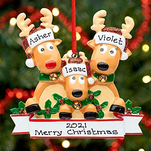 Personalised Family Christmas Xmas Tree Bauble Decoration