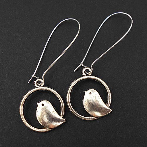 XMAS SALE Silver Bird Earrings