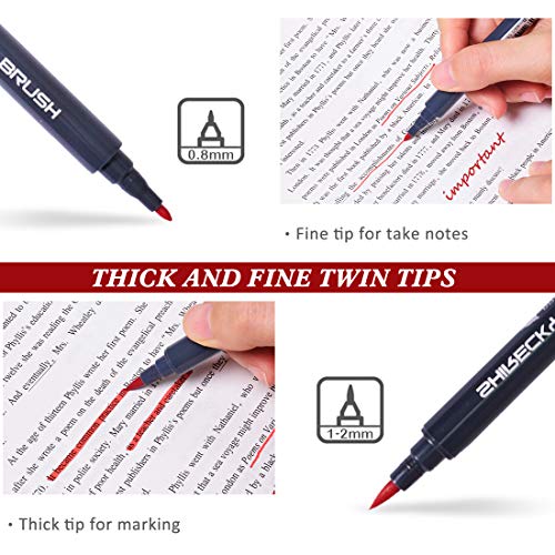 SAYEEC Dual Tips Watercolour Brush Pens Art Marker