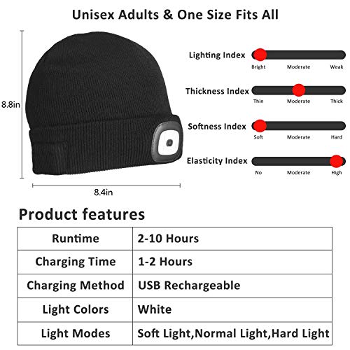 Attikee LED Lighted Beanie Hat