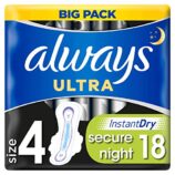 Always Ultra Secure Night Sanitary Towels Wings