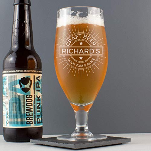 Personalised Craft Beer Stemmed Glass