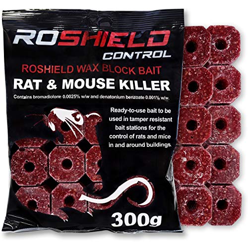 Roshield Wax Block Bait for Rat & Mouse Killer Poison Control