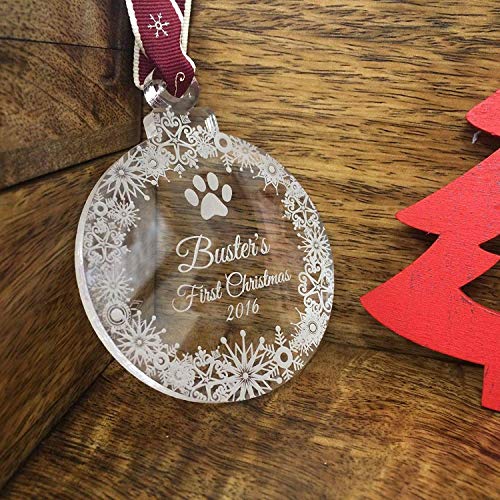 Personalised Pet Christmas Tree Perspex Decoration