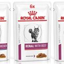 Royal Canin Veterinary Feline Renal Mix of 6x Tuna 6x Chicken 6x Beef Cat Food each 85g (Pack of 18)